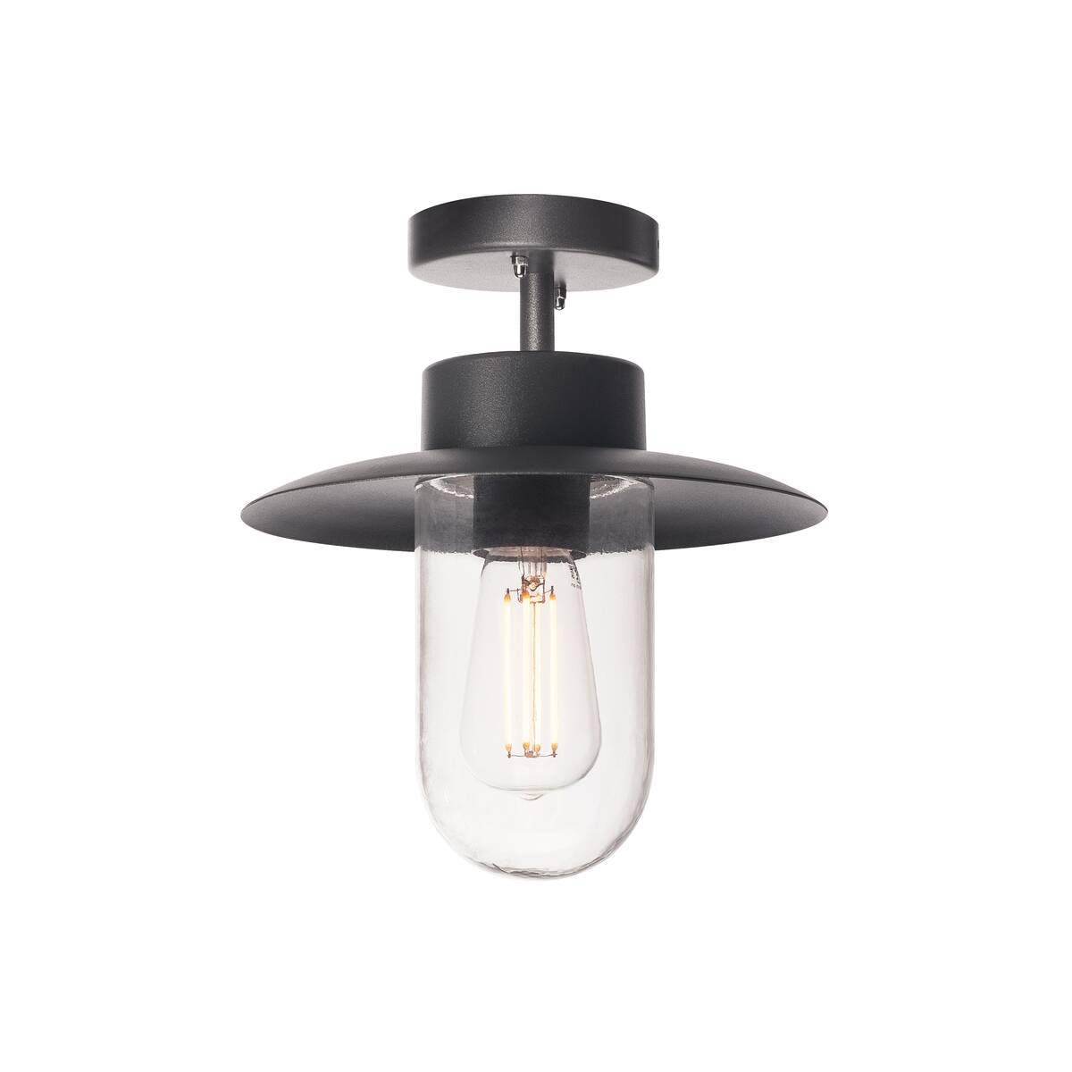 Molat Deckenleuchte anthrazit Stalllampe silber Deckenlampe