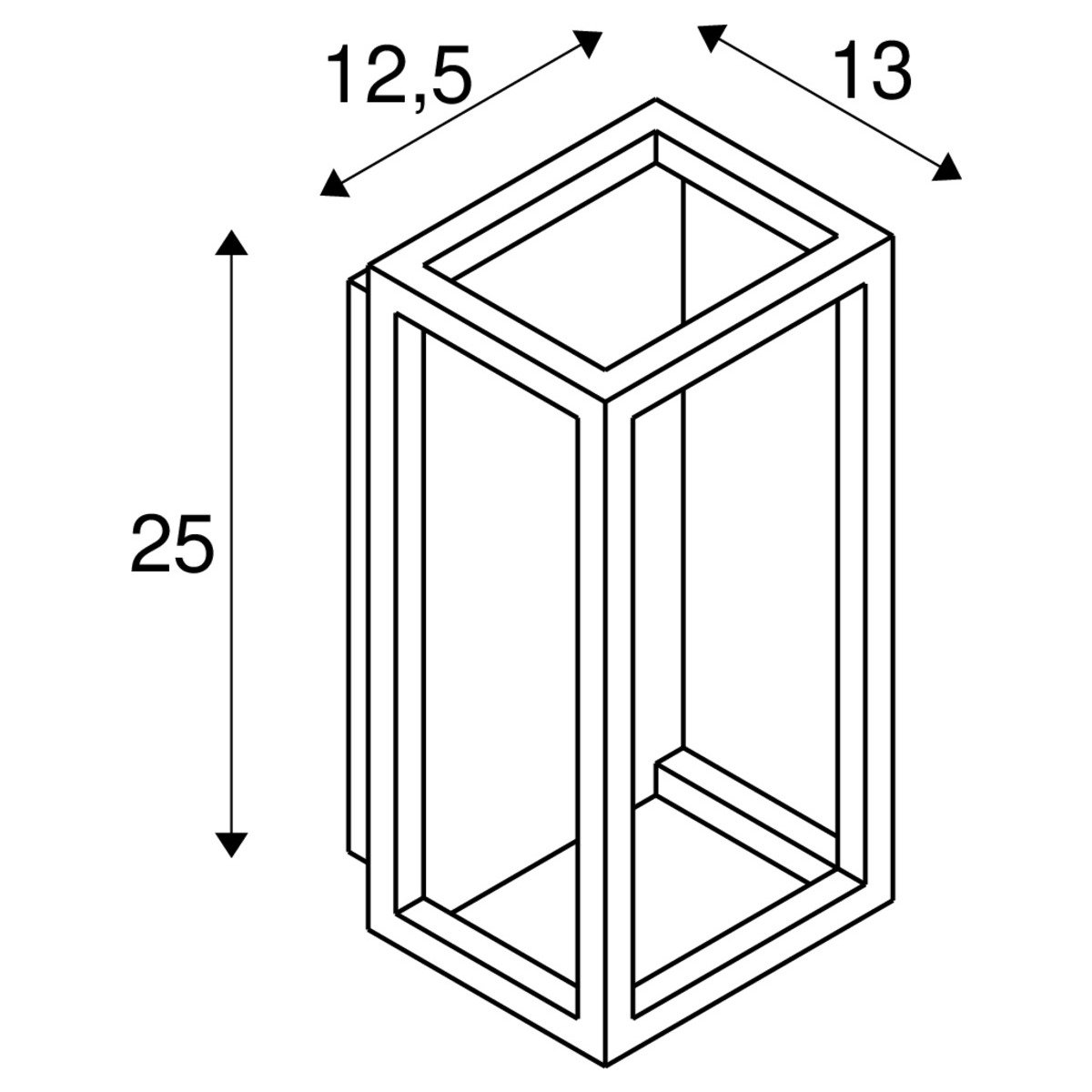 Quadrulo WL SLV Wandleuchte anthrazit