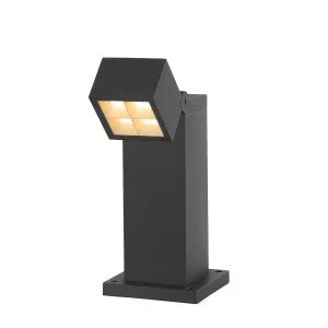 Anthrazitfarbene Gartenleuchte kippbar LED modern