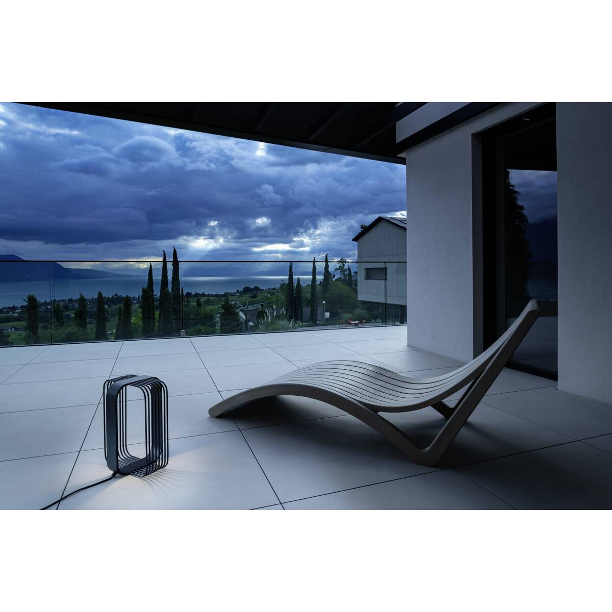 Grid Sun Stehleuchte Stehlamp Garten schwarz SLV