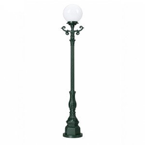Klassische Gartenleuchte Laterne Kugel Aluminium 220 cm