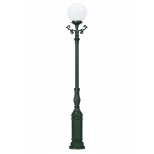 Klassische Gartenleuchte Avignon  Laterne Kugel Aluminium 270 cm