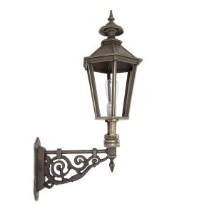 Klassische sechseckige Wandleuchte Bronze E27 Außenbeleuchtung