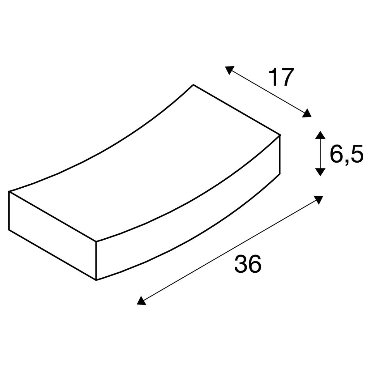 Plastra 102 Kurve Weiß 1xr7s