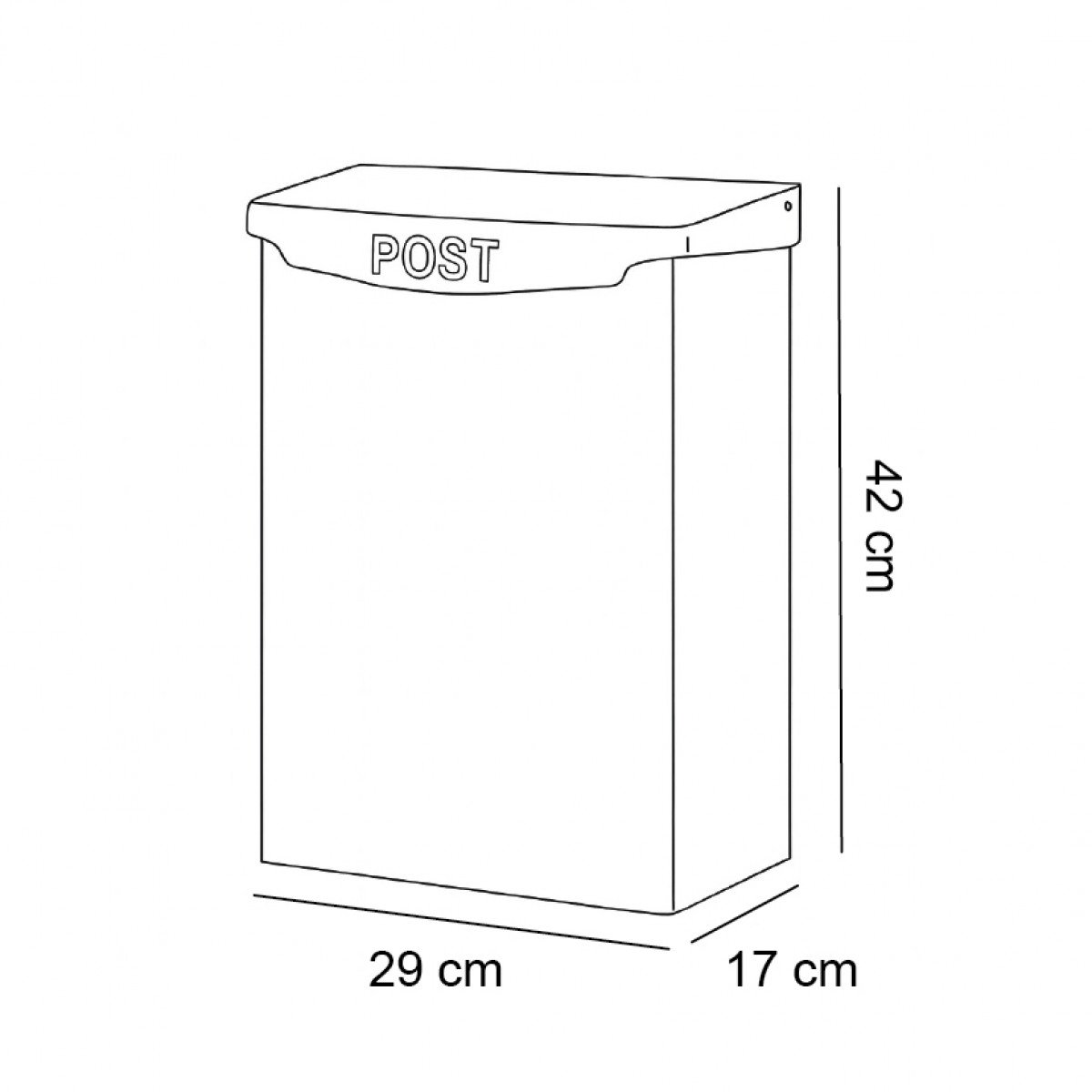 Briefkasten B32 Wand anthrazit Aluminium modern