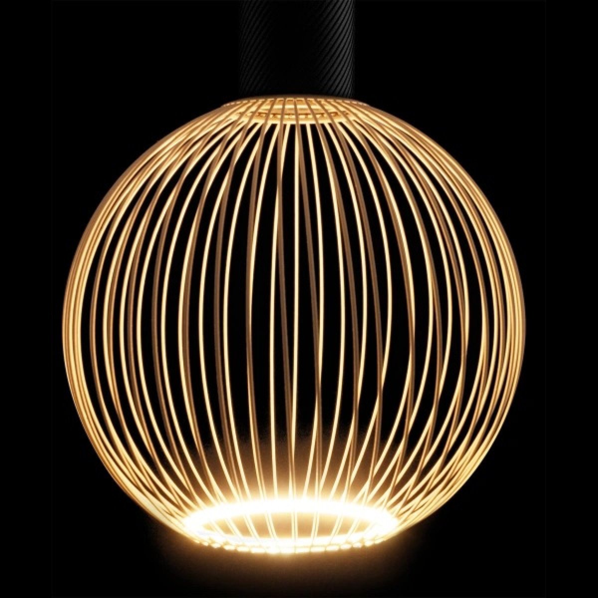 Innenlampe Floating Globe Filo Champagne Metall