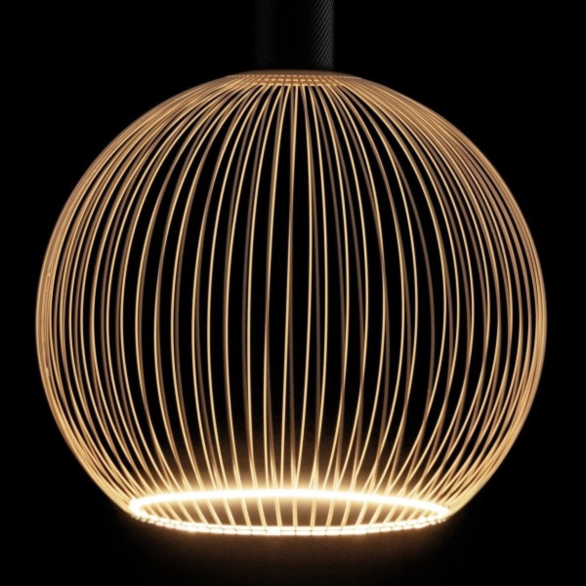 Innenlampe Floating Globe Filo Champagne Metall