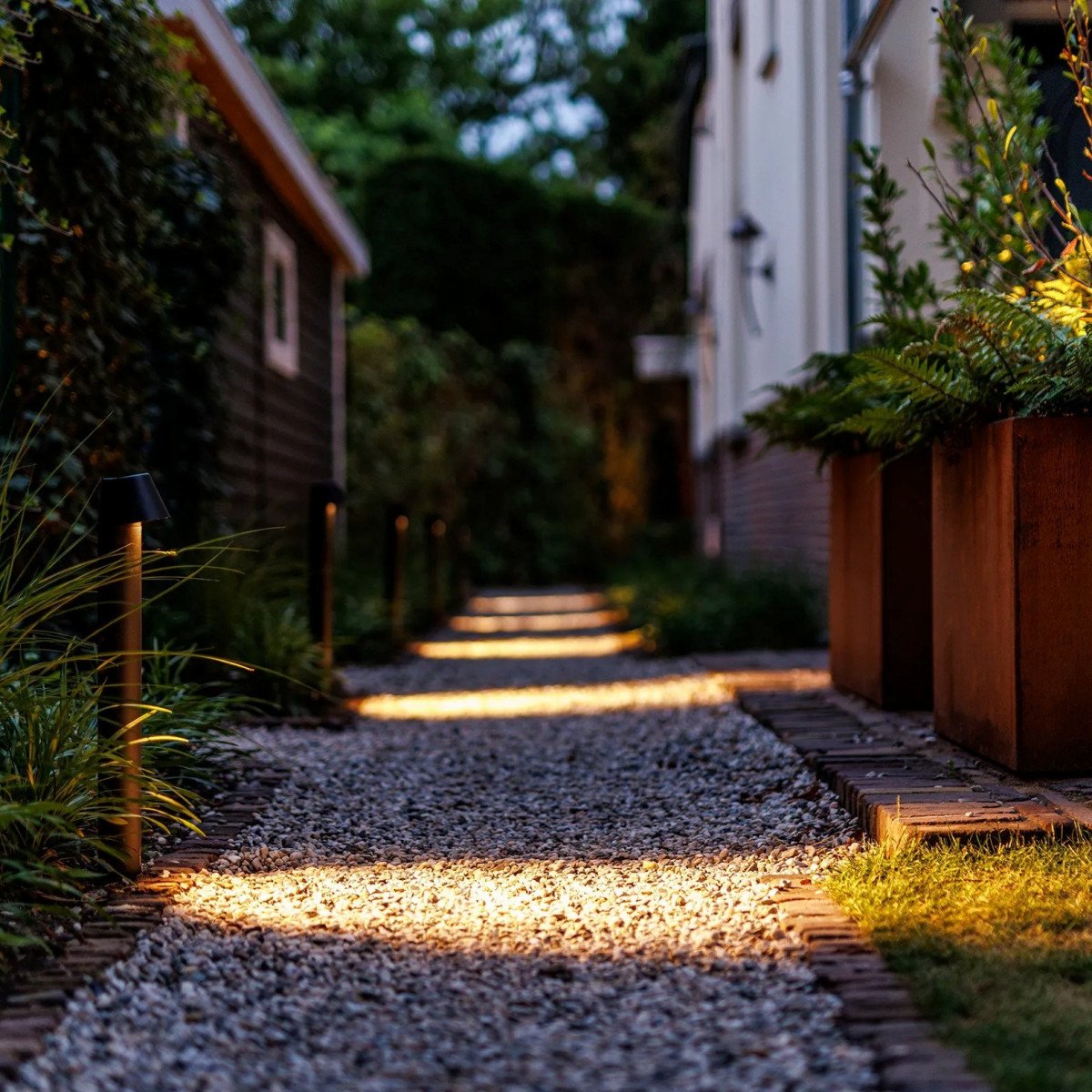 Gartenlicht Oberon DL 12 volt Zwart RVS modern