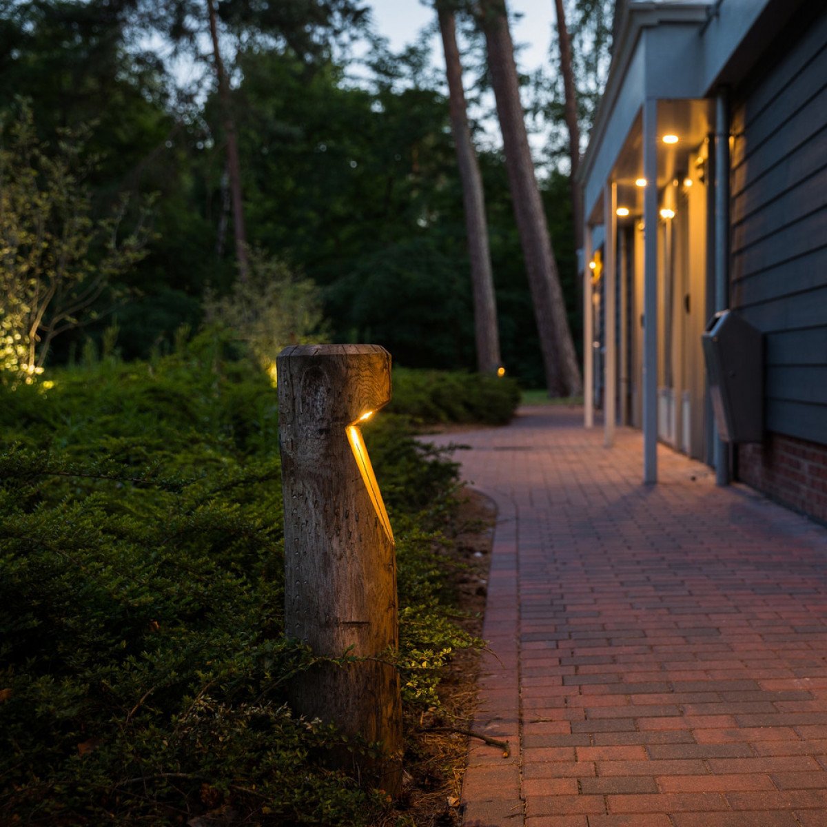 houten buiten terras lamp van akstanje hout Baum inclusief led lamp duurzame buitenverlichting