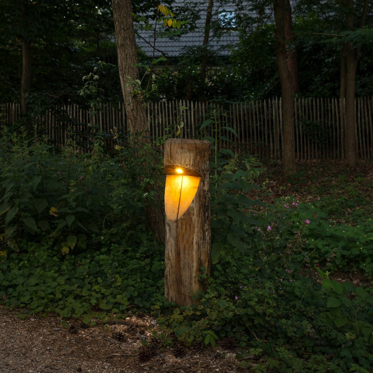 houten buiten terras lamp van akstanje hout Baum inclusief led lamp duurzame buitenverlichting