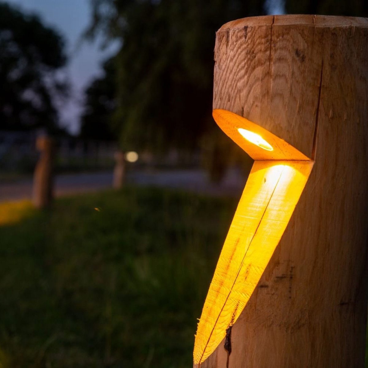 houten buiten terras lamp van akstanje hout Baum inclusief led lamp duurzame buitenverlichting