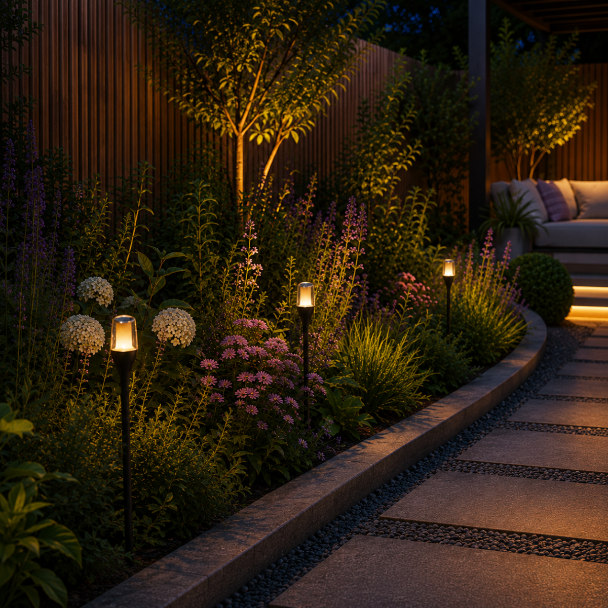 Außenleuchte Torch Solar Gartenleuchte Schwarz Modern