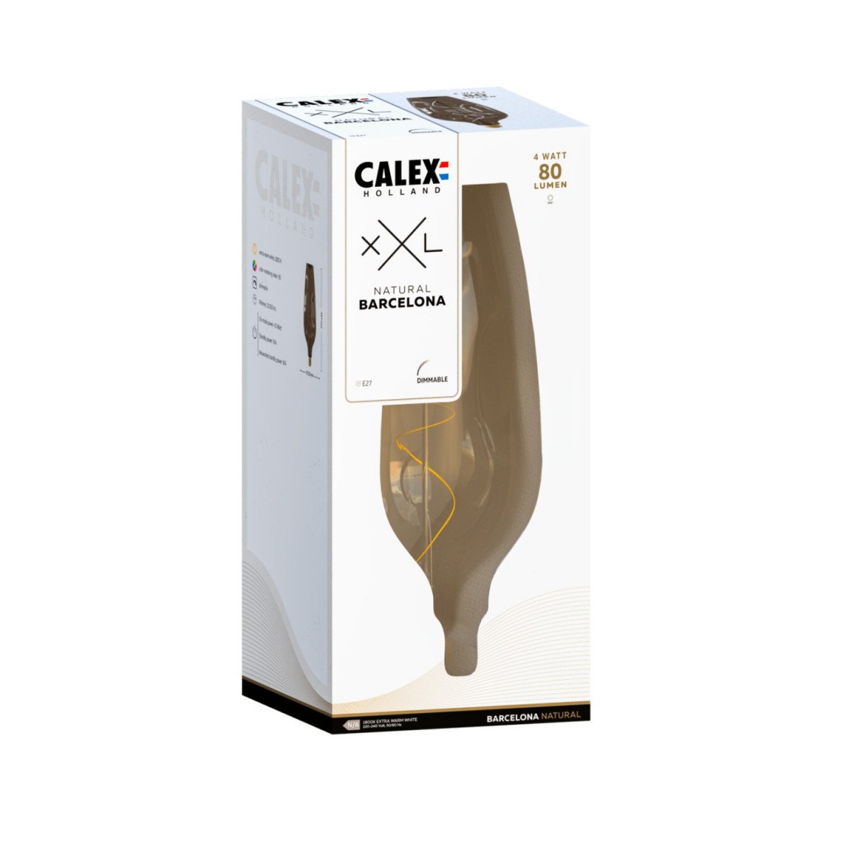 Luxuriöse Calex LED-Lichtquelle 4 Watt E27 Fassung moderne Ambientebeleuchtung 