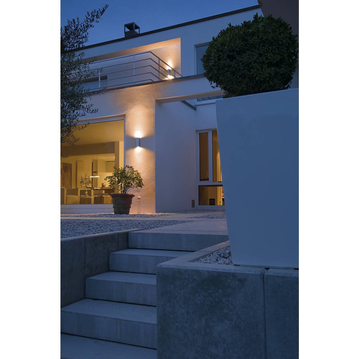 Big Theo Up und Down Wandleuchte Grau Medium