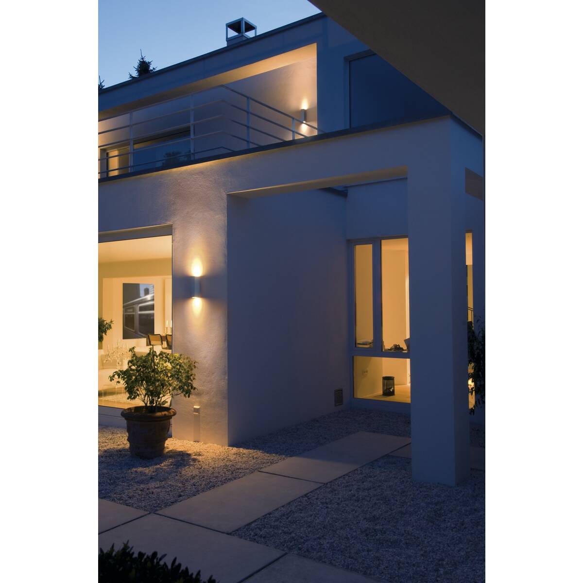 Big Theo Up und Down Wandleuchte Grau Medium