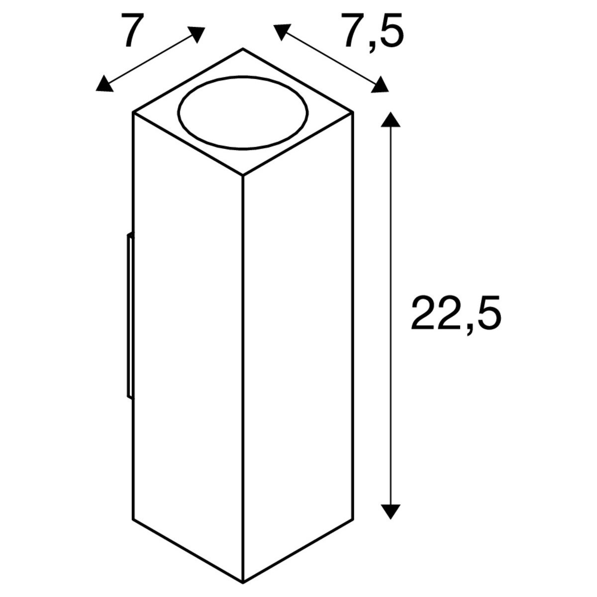 Big Theo Up und Down Wandleuchte Grau Medium
