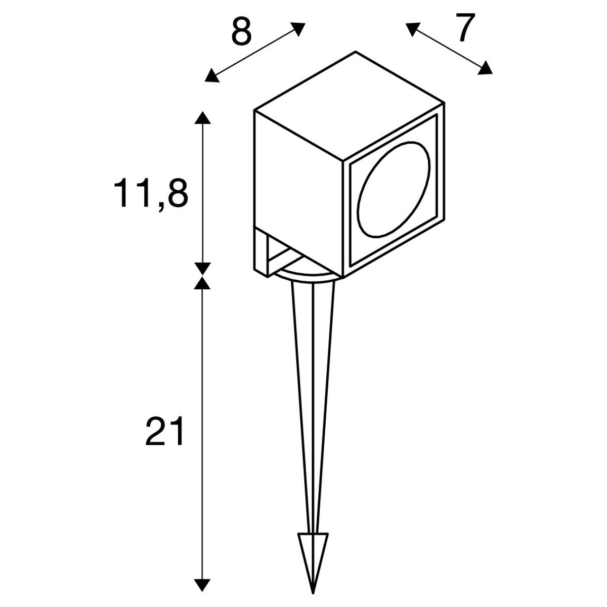 Nautilus Square Led Antraciet 1xled 3000k
