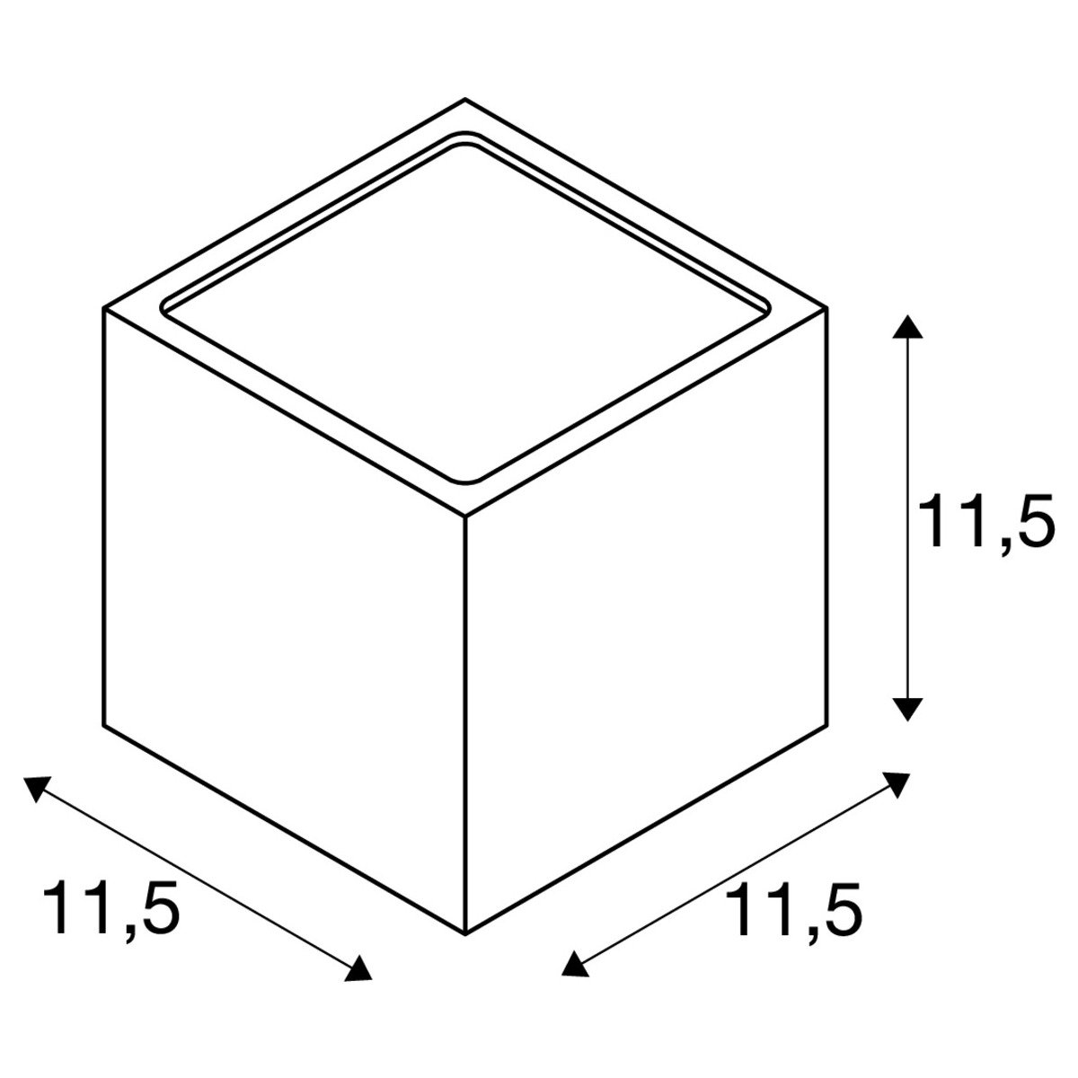 Wandleuchte Sitra Cube Rust Farbe 2xgx53