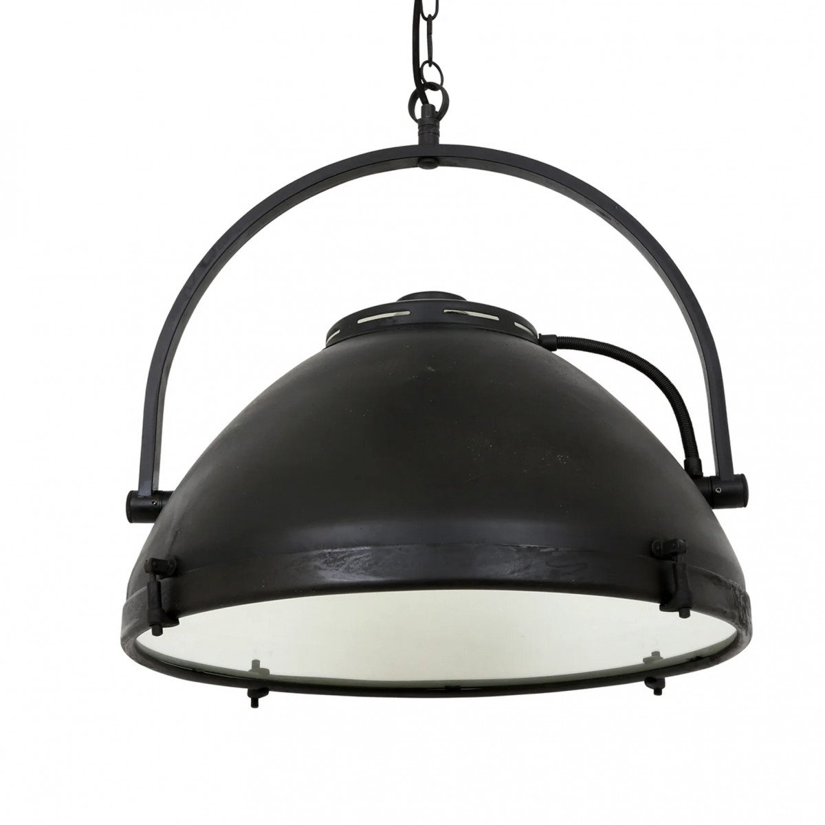 Messinglampe in antikem Schwarz mit E27-Fassung