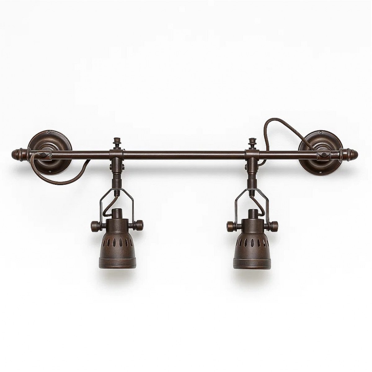 Messinglampe in antikem Dunkelkupfer mit GU10-Fassung