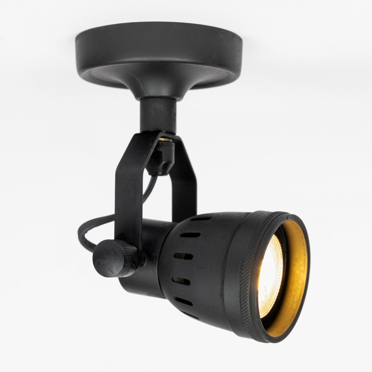 Schwarzer Deckenstrahler Indigo Cover aus Messing von KS Verlichting