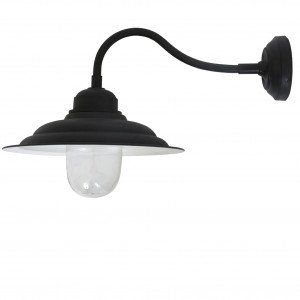 Messinglampe in antikschwarzer Farbe mit E27-Fassung