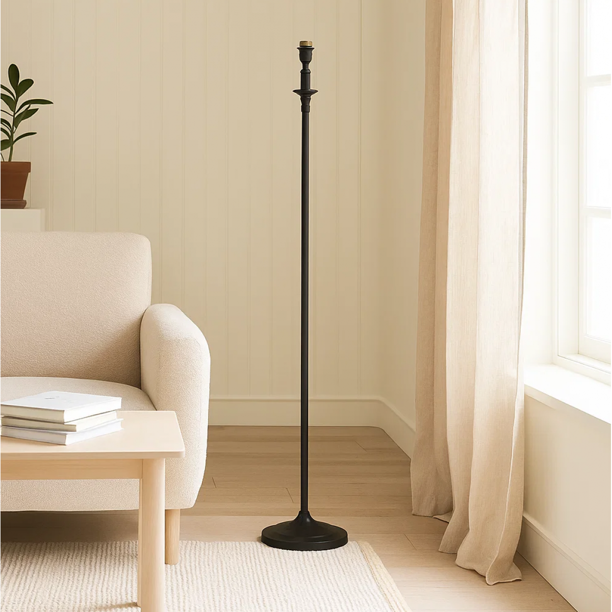  Messinglampe in antikschwarzer Farbe mit E27-Fassung