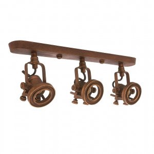 Messinglampe in antikem Dunkelkupfer mit GU10-Fassung