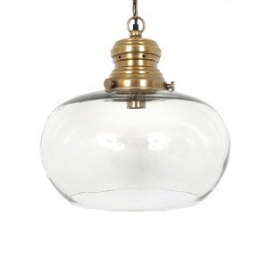 Messinglampe in der Farbe antik messing mit einer E27 Fassung