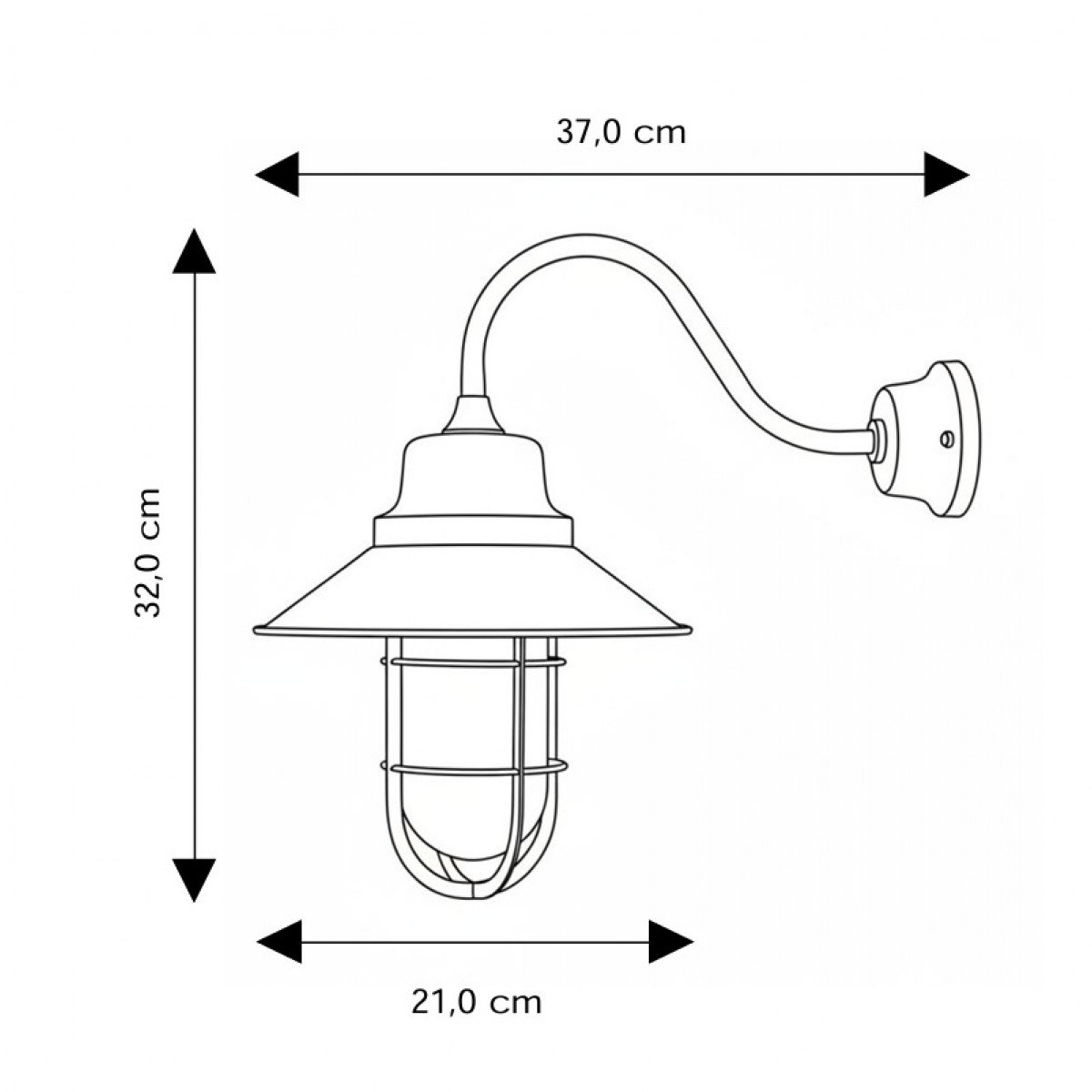 Vermont Wandlampe Antik-Schwarz