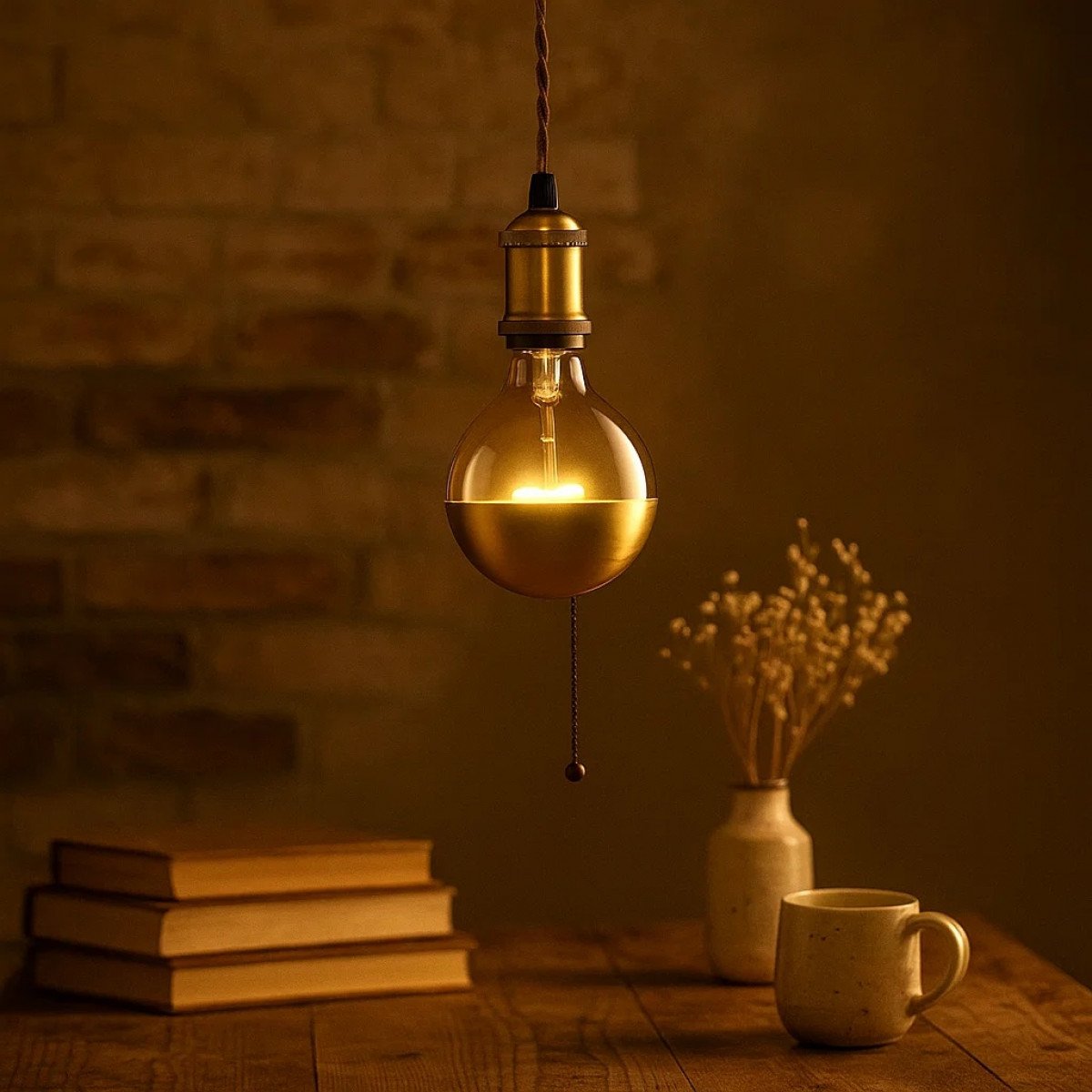 Byron Antik Messing Hängeleuchte Aluminium E27 Pendelleuchte 500 cm