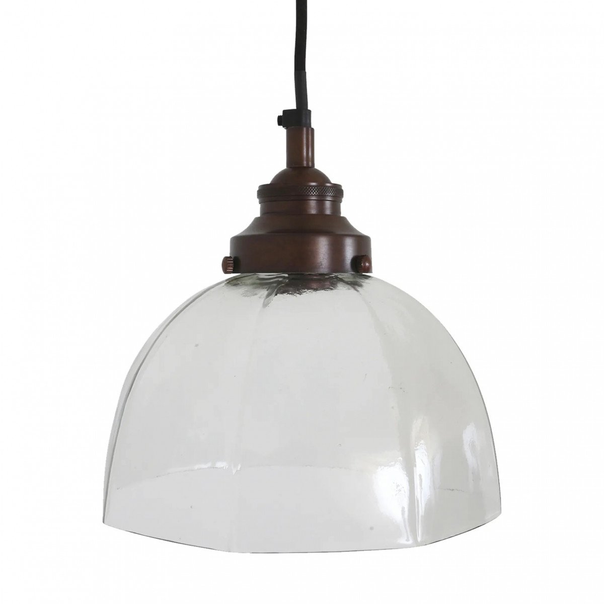 Messinglampe in der Farbe antik dunkel Messing mit einer E27-Fassung