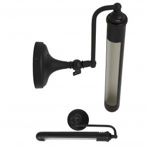 Messinglampe in antikschwarzer Farbe mit E27-Fassung