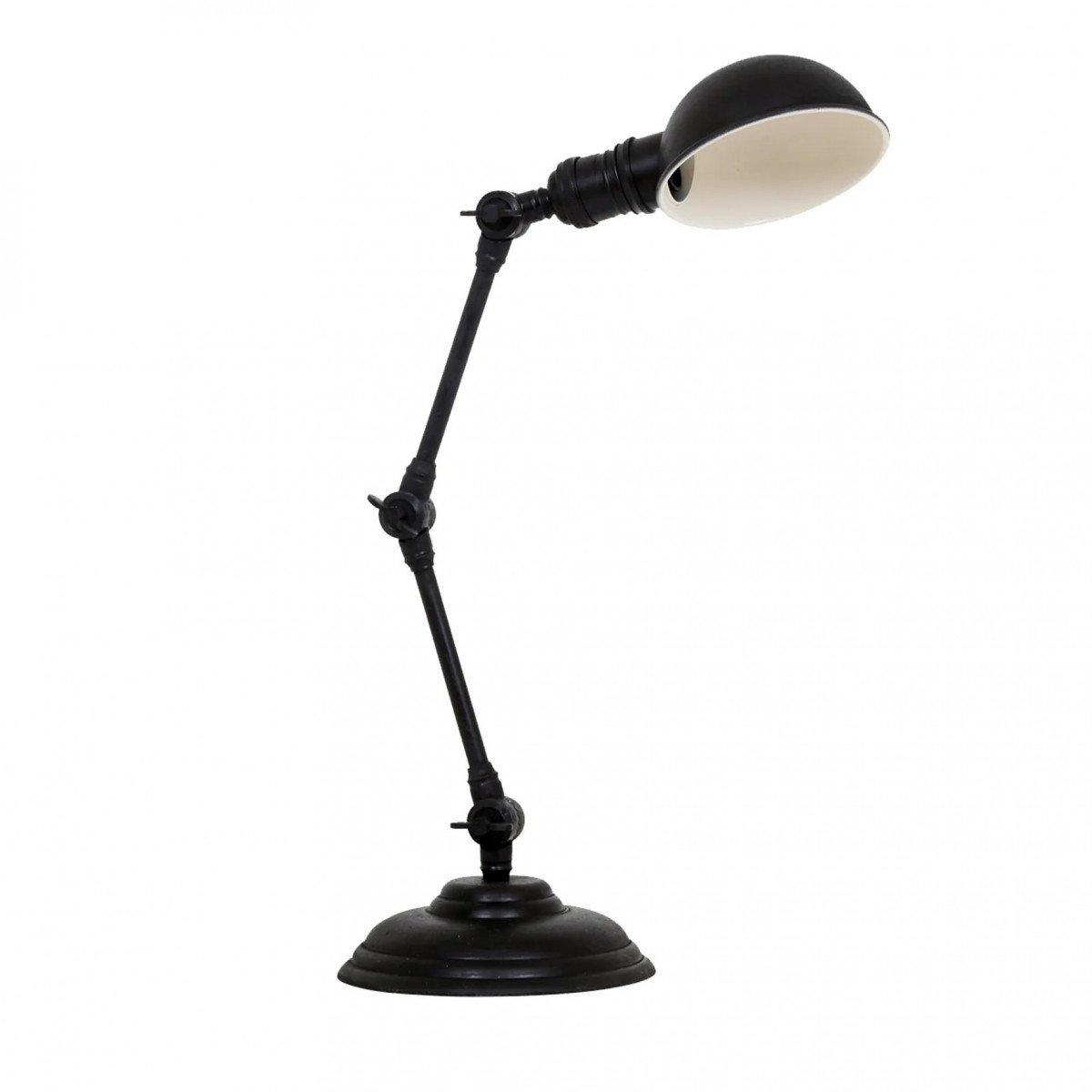 Messinglampe in antikschwarzer Farbe mit E14-Fassung