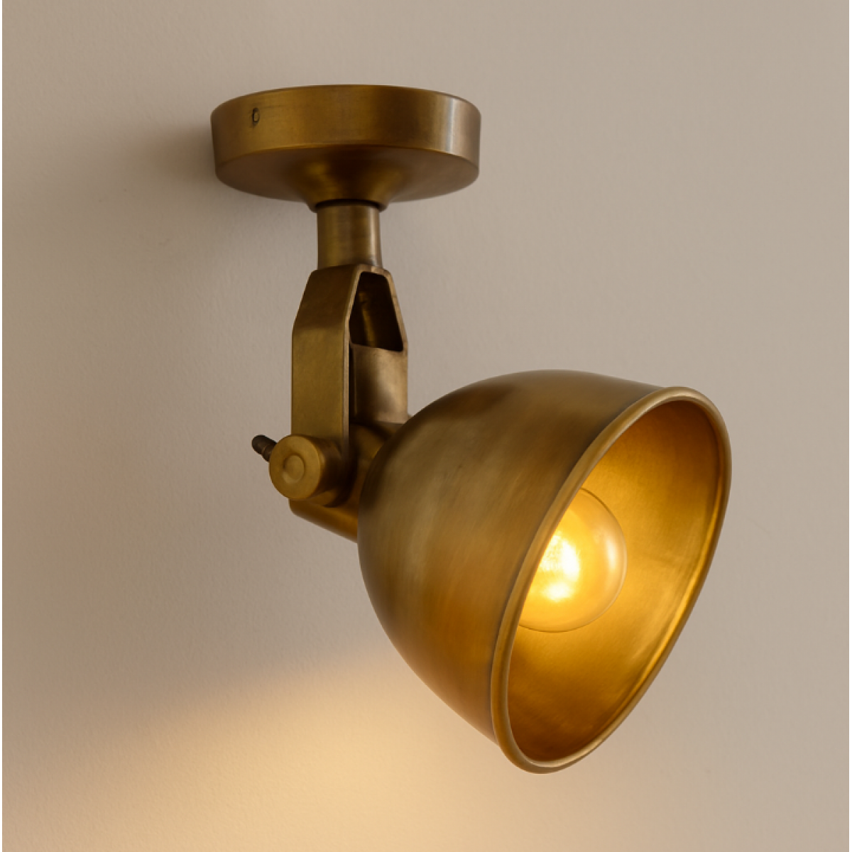 Industrieller Wandspot Vintage Maxim Messing