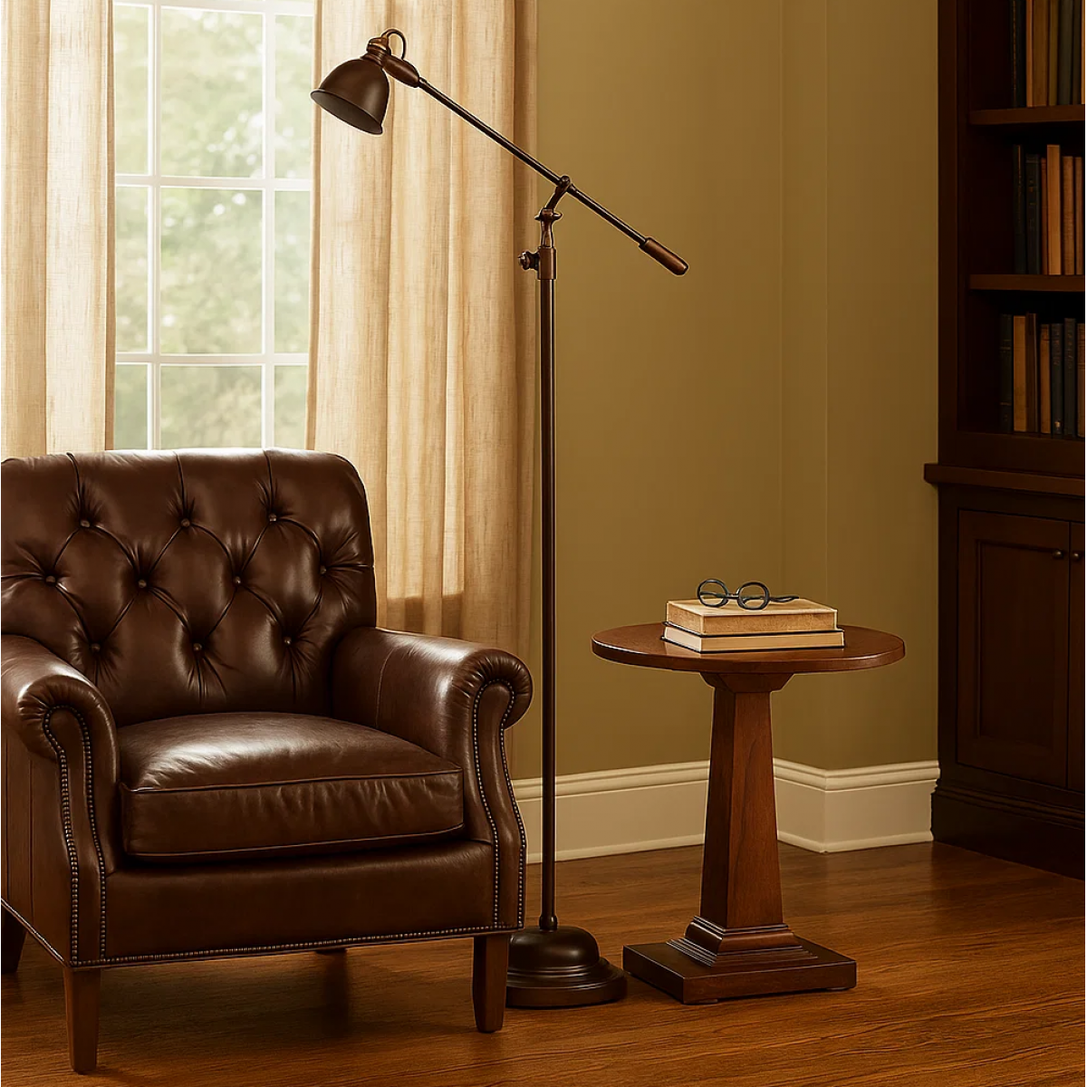 Industrial Stehlampe Archer Antik-Kupfer