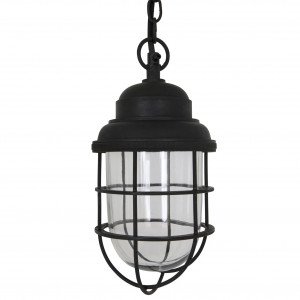 Messinglampe in antikschwarzer Farbe mit E27-Fassung