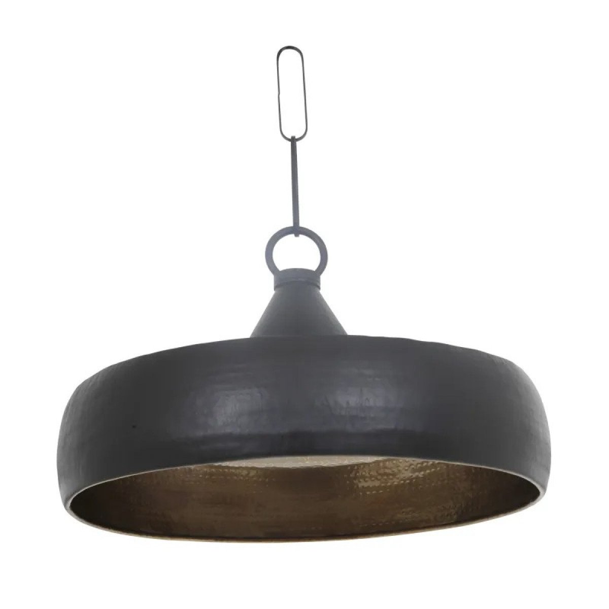 Messinglampe in antikem Schwarz mit E27-Fassung