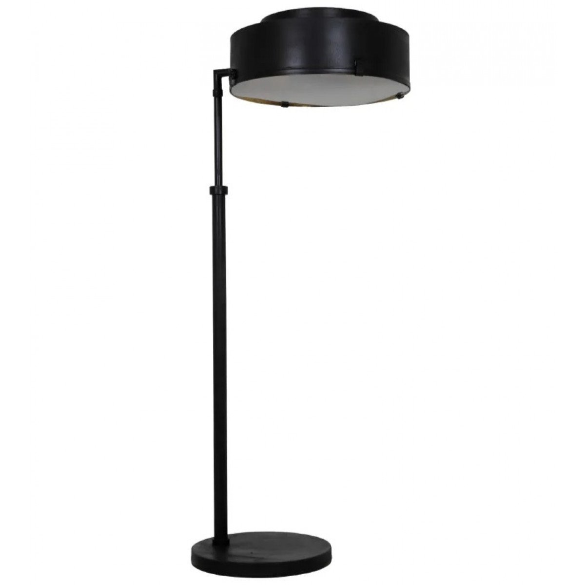 Messinglampe in antikem Schwarz mit E27-Fassung
