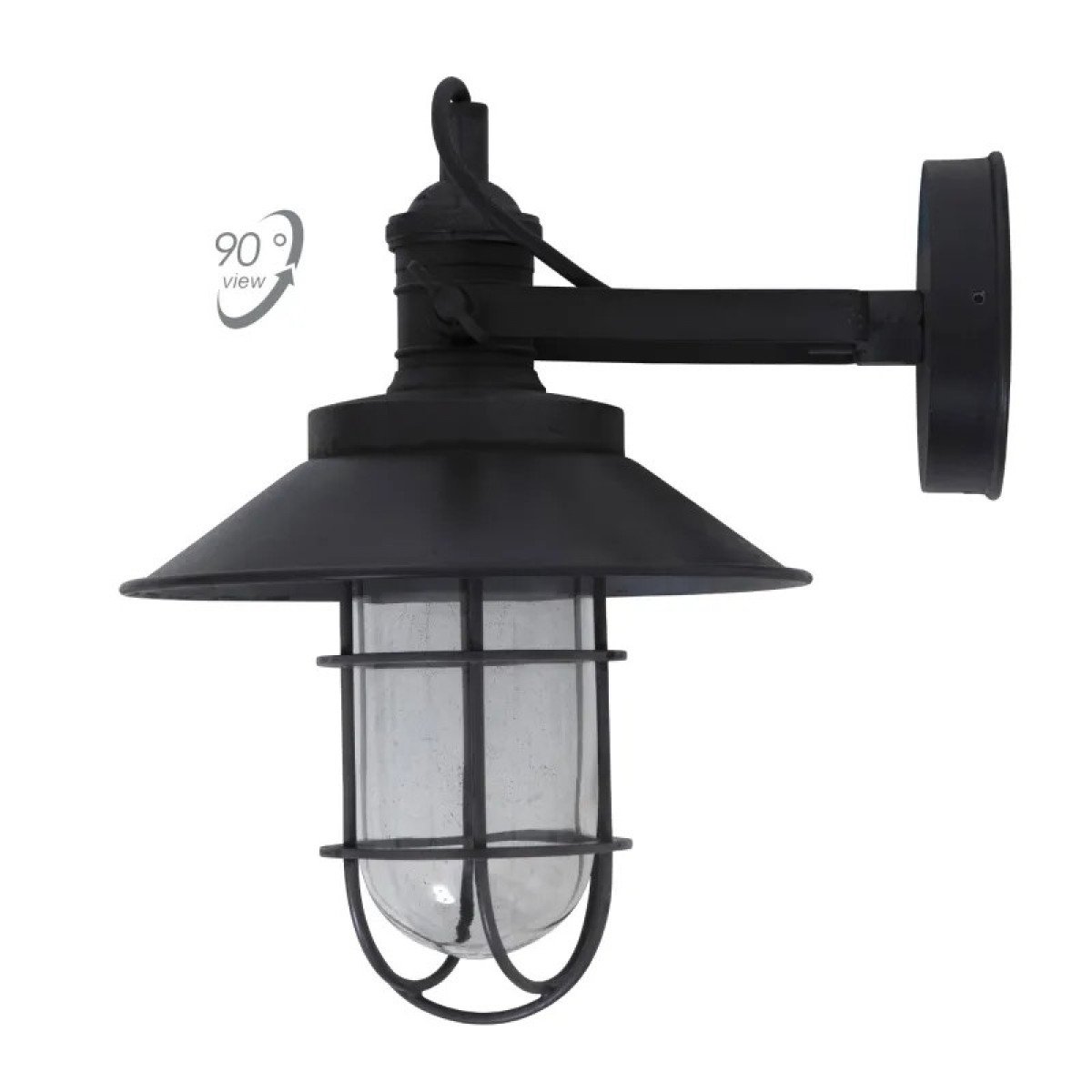 Messinglampe in antikbraun mit E27-Fassung