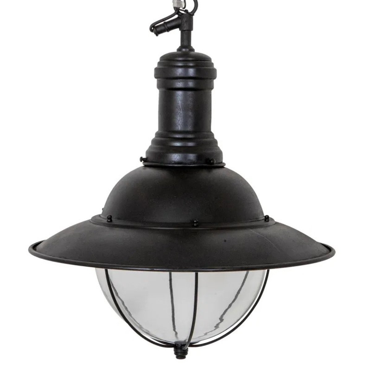 Messinglampe in antikem Schwarz mit E27-Fassung
