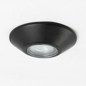 Messinglampe in antikschwarzer Farbe mit GU10-Fassung