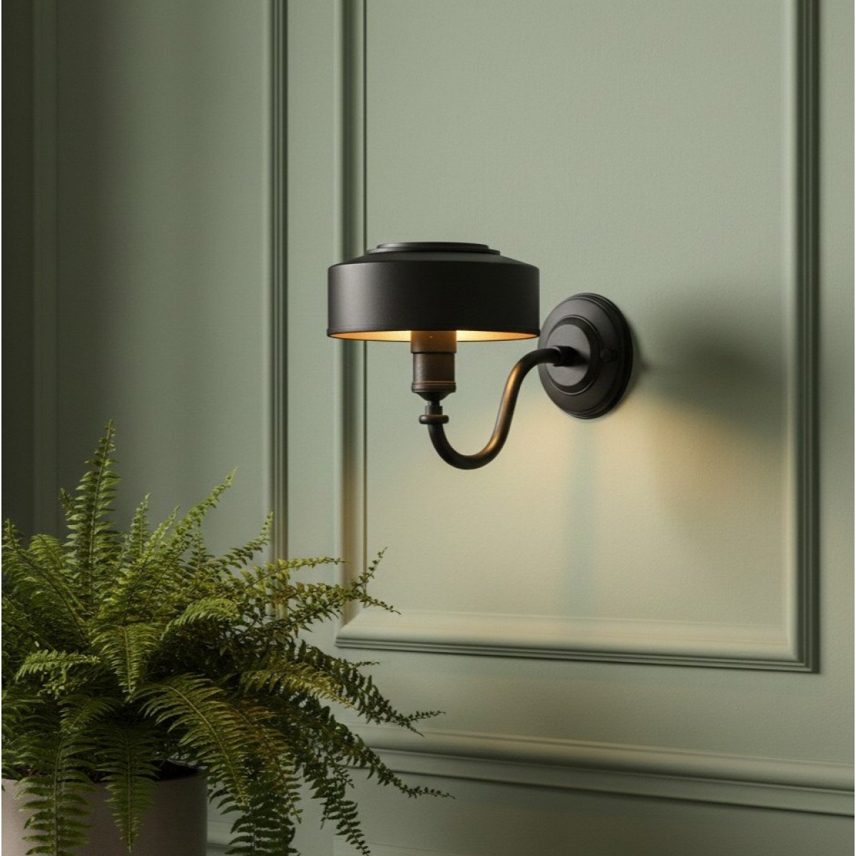 Wandleuchte antik schwarz Antibes