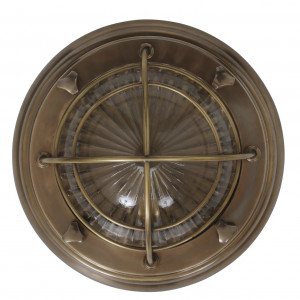 Messinglampe in der Farbe antik messing mit einer E27 Fassung