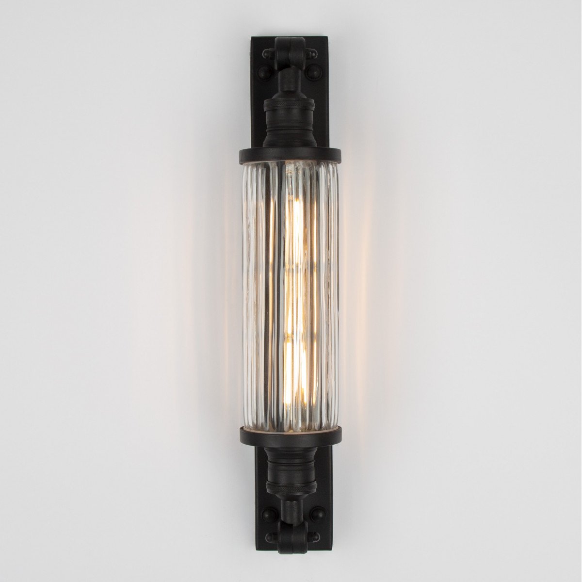 Messing Außenlampe anthrazit schwarz Design E27 Wandlampe