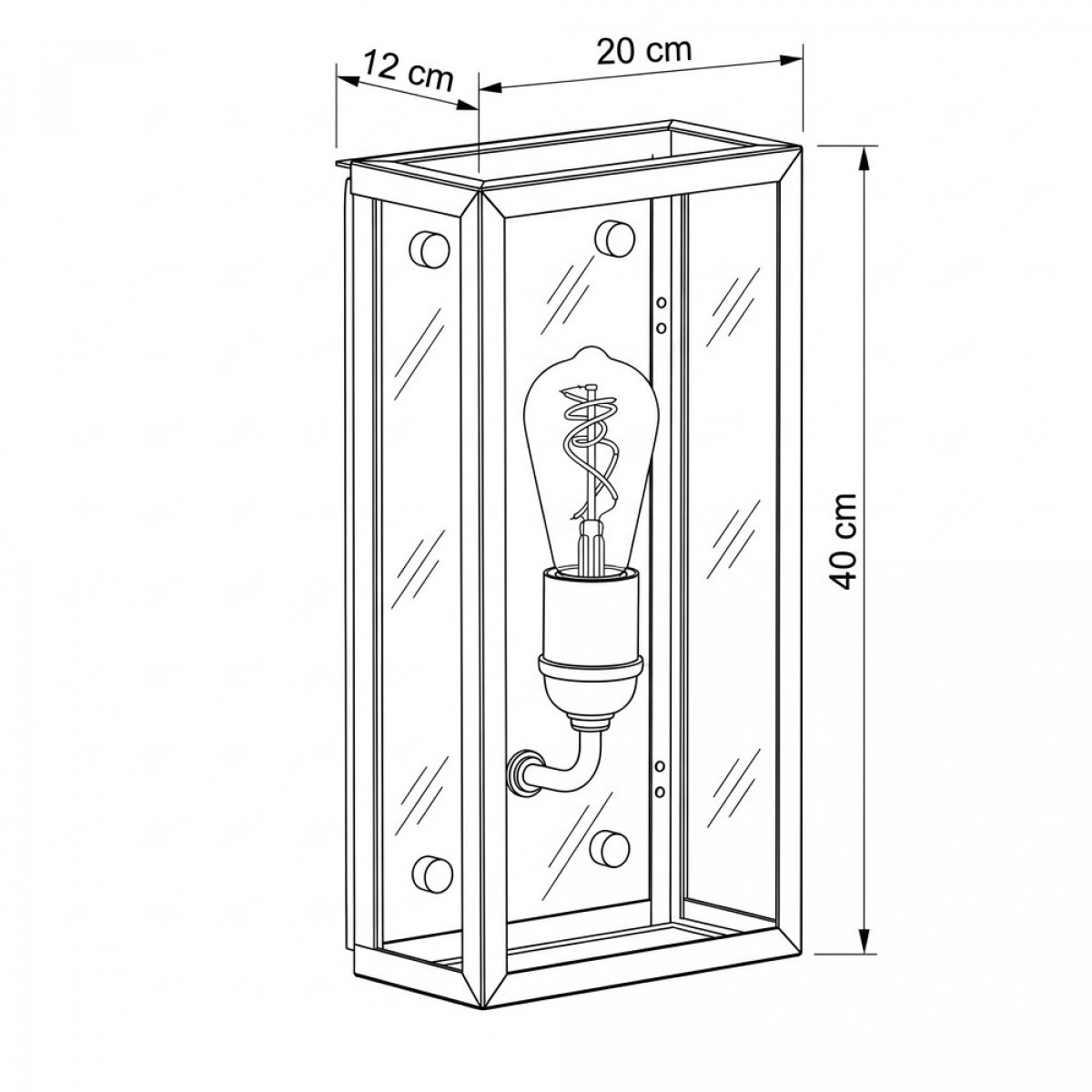 Messinglampe in der Farbe antik messing mit einer E27 Fassung