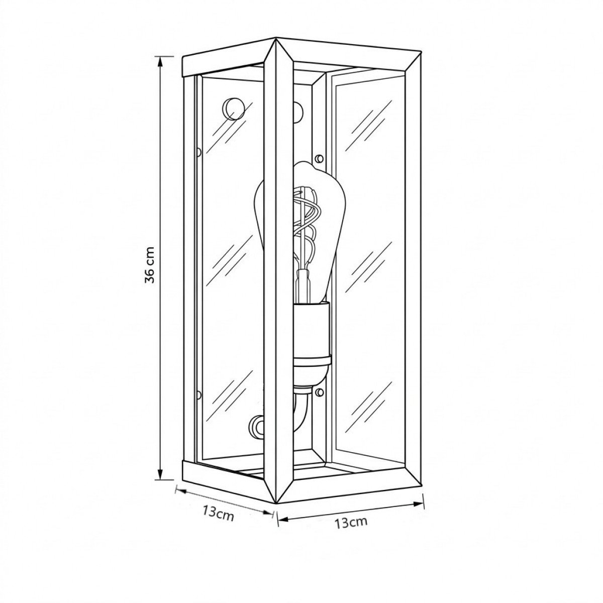 Messinglampe in der Farbe antik messing mit einer E27 Fassung