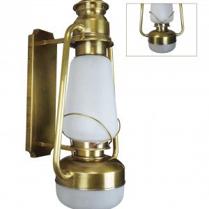 Messinglampe in der Farbe antik messing mit einer E27 Fassung