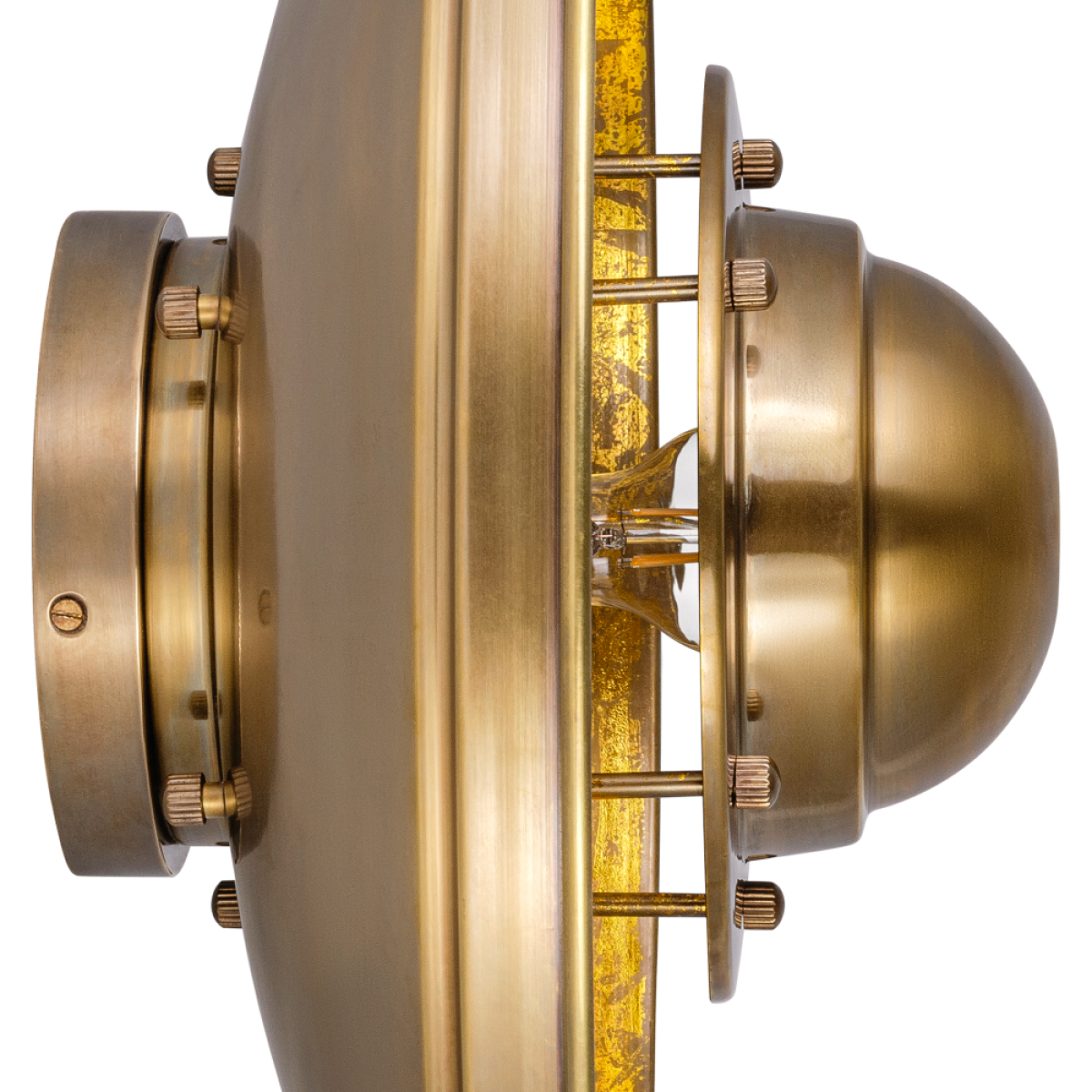 Messinglampe in antiker Goldfarbe mit E27-Fassung