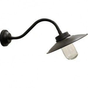 Messing-Lampe in der Farbe antik schwarz mit einem E27-Fassung